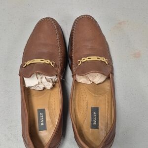 Bally Brown Leather Loafers for Men